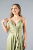 Imagen de Maxi Dress En Satin Abertura Falda