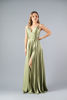 Imagen de Maxi Dress En Satin Abertura Falda