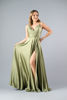 Imagen de Maxi Dress En Satin Abertura Falda