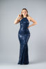 Imagen de Maxi Dress Cuello Halter, Detalle Brillo