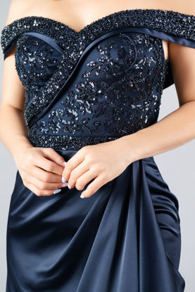 Imagen de Maxi Dress Off Shoulder, Detalle Vuelo Falda
