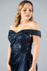Imagen de Maxi Dress Off Shoulder, Detalle Vuelo Falda