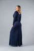Imagen de Maxi Dress, Escote En V, Manga Larga