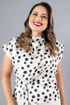 Imagen de Blusa Lunares Cuello Alto