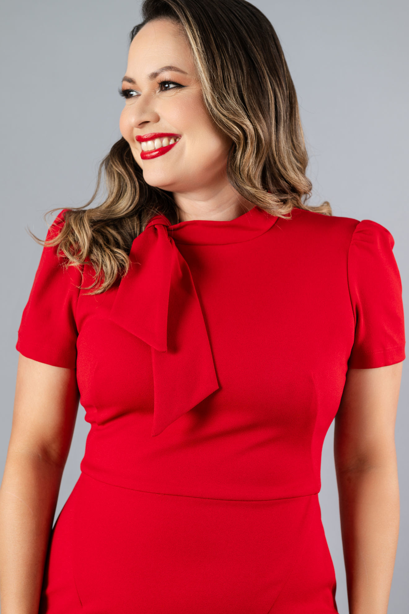 Imagen de Vestido Lapiz, Lazo Cuello