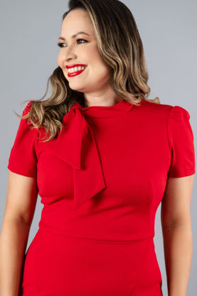 Imagen de Vestido Lapiz, Lazo Cuello