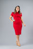 Imagen de Vestido Lapiz, Lazo Cuello