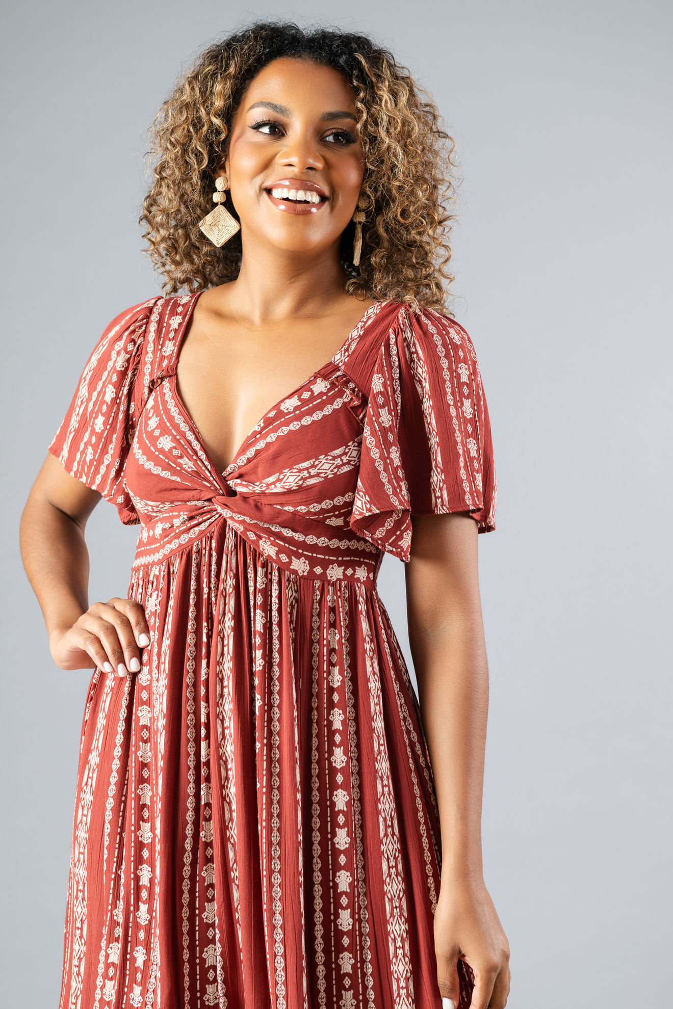 Imagen de Vestido En Rayon Estampado     ( Exclusivo Pagina)