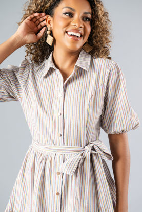 Imagen de Vestido Camisero Rayas     ( Exclusivo Pagina)