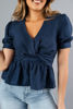 Imagen de Blusa Cuello V Manga Corta