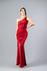 Imagen de Maxi Dress Satin Un Hombro, Abertura Falda