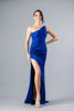 Imagen de Maxi Dress Satin Un Hombro, Abertura Falda