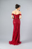 Imagen de Maxi Dress Lentejuelas, Off Shoulder, Abertura Falda