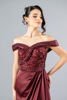 Imagen de Maxi Dress Off Shoulder, Detalle Vuelo Falda