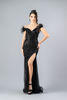 Imagen de Maxi Dress Lentejuelas, Off Shoulder Plumas