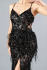 Imagen de Maxi Dress Tirante Lentejuelas Plumas