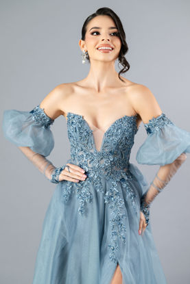 Imagen de Maxi Dress Straple Tull Guantes