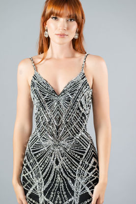 Imagen de Maxi Dress Tirante Brillo, Falda Tull