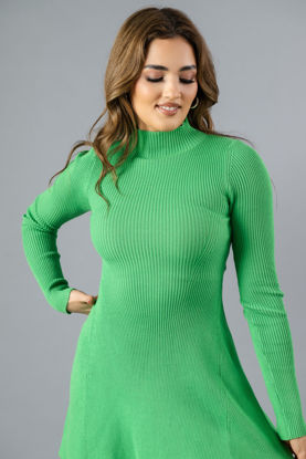 Imagen de Vestido Manga Larga,Cuello Alto