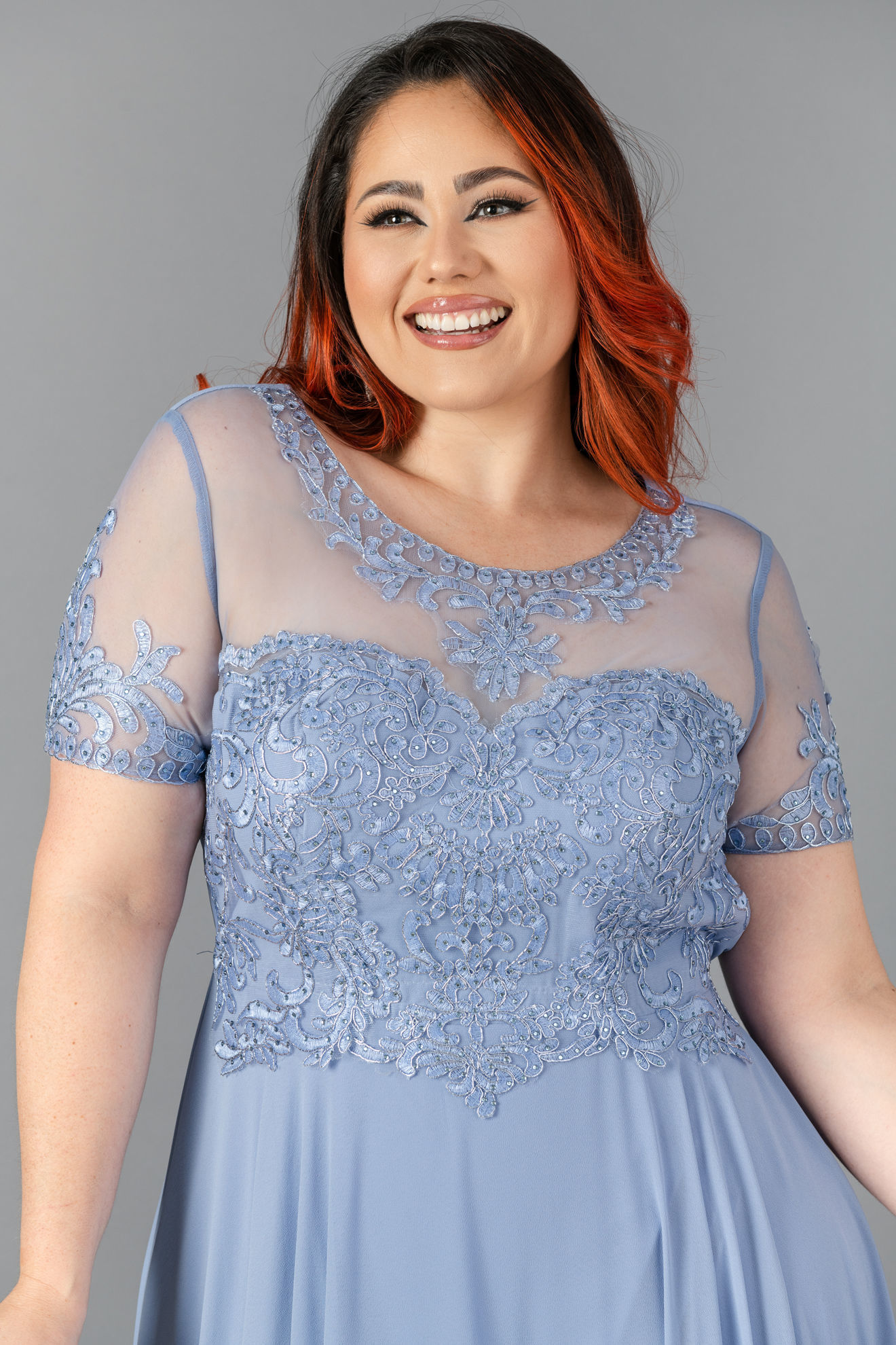Imagen de Maxi Dress Blusa Encaje Manga Corta     (Exclusivo Pagina)