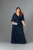 Imagen de Vestido Cuello V Mangas Talla Plus                                     (Exclusivo Pagina)