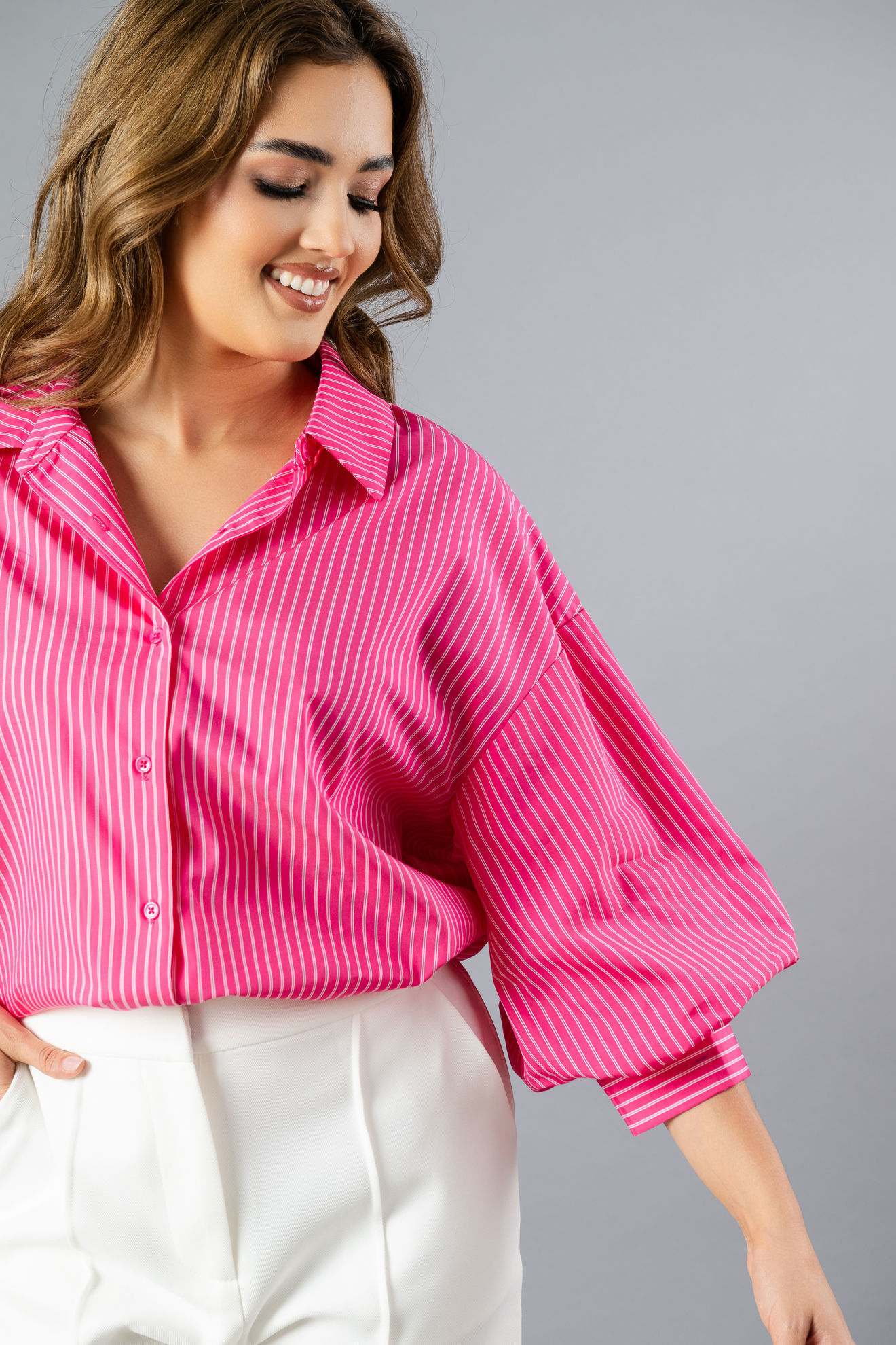 Imagen de Blusa Camisera Rayas     ( Exclusiva Pagina)