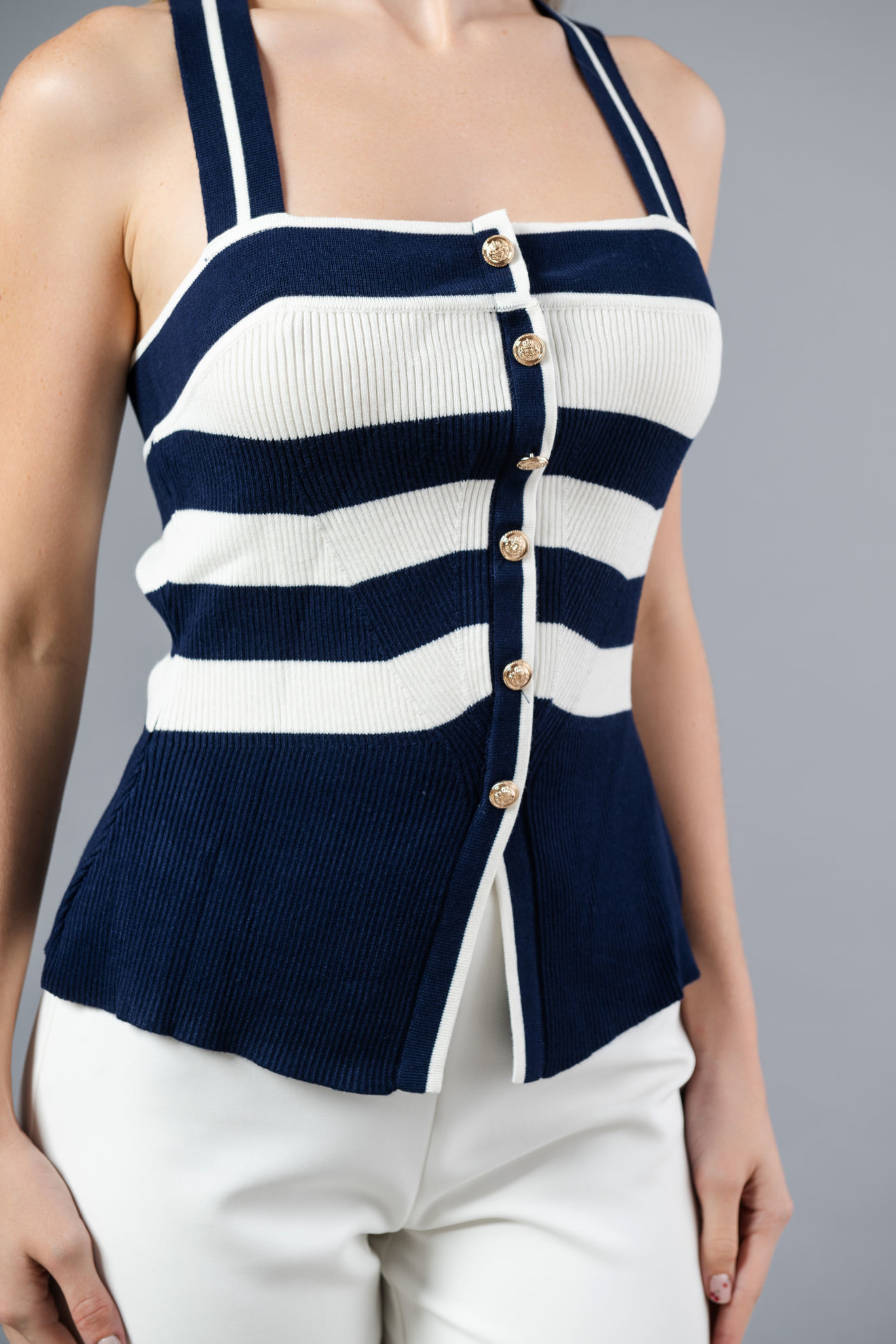 Imagen de Blusa En Rayas Espalda Descubierta   (Exclusivo Pagina)
