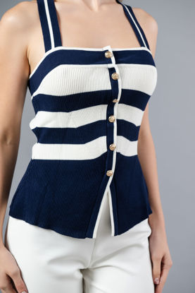 Imagen de Blusa En Rayas Espalda Descubierta   (Exclusivo Pagina)