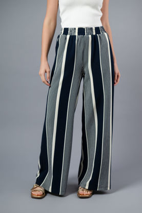 Imagen de Pantalon En Rayas Pierna Recta, Elastico Cintura     ( Exclusivo Pagina)