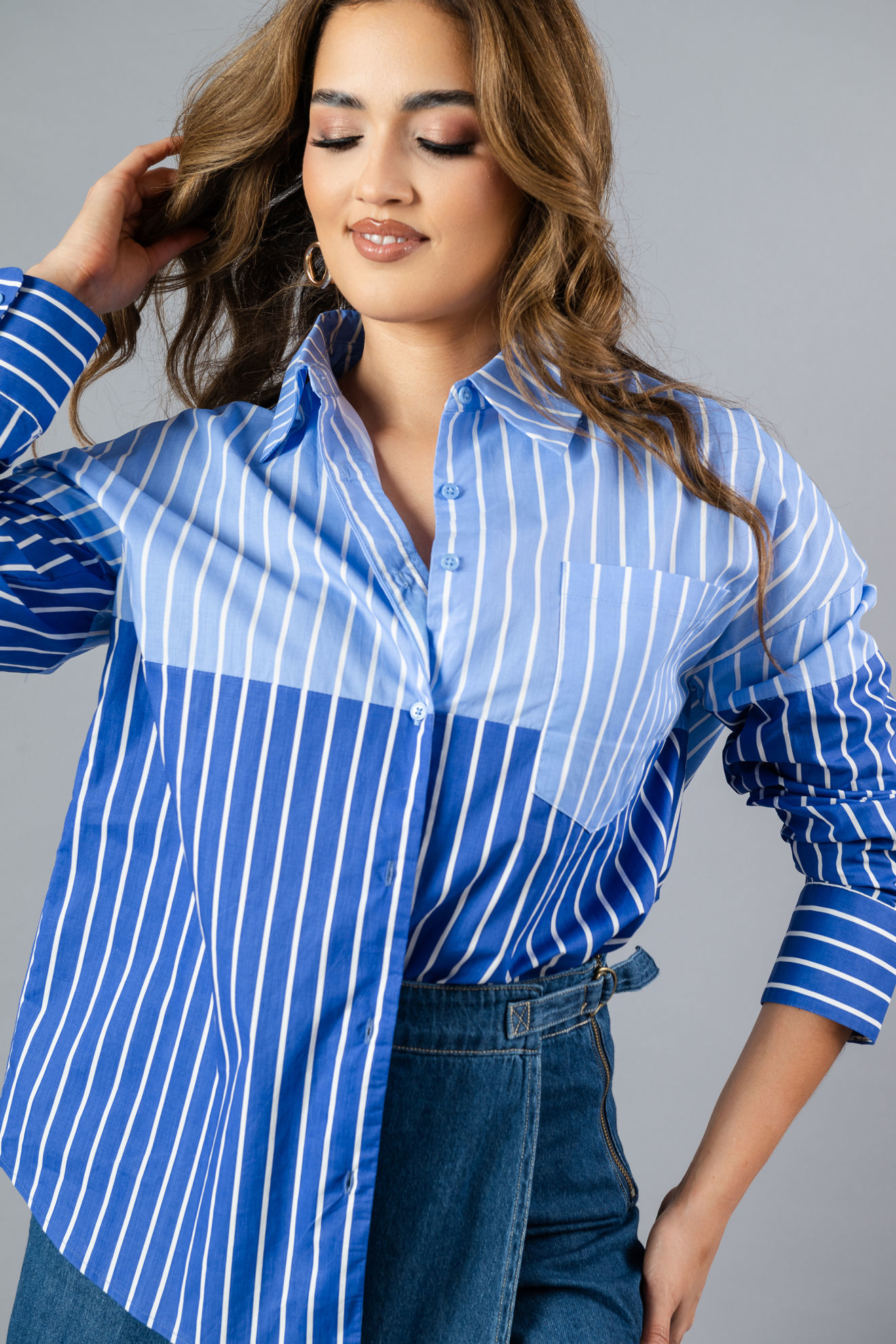 Imagen de Camisera Rayas Color Block