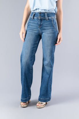 Imagen de Straight Leg, High Rise Jeans, Pretina Ancha