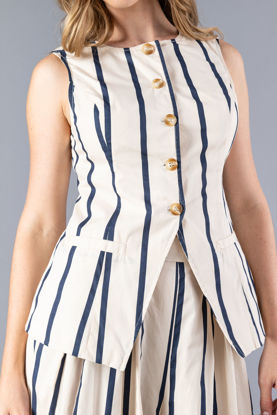 Imagen de Blusa Estilo Chaleco, En Rayas