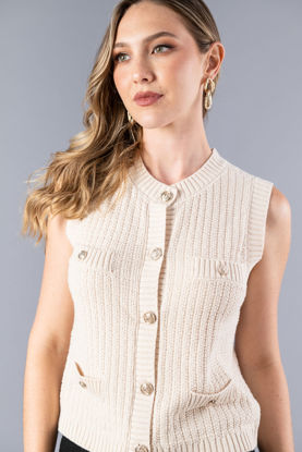Imagen de Blusa Tejida, Botones Dorados
