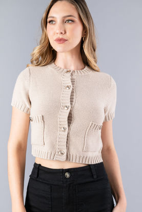 Imagen de Blusa Tejida Botones Dorados