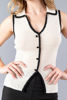 Imagen de Blusa Tejida Detalle Contraste Color   ( Exclusiva Pagina)