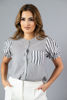 Imagen de Blusa En Rayas Cuello Chino   ( Exclusiva Pagina)
