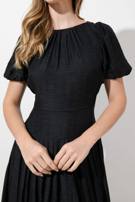Imagen de Vestido Cuello Redondo Mangas Balloon