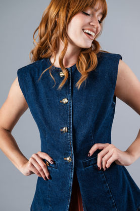 Imagen de Chaleco Denim Con Hombreras