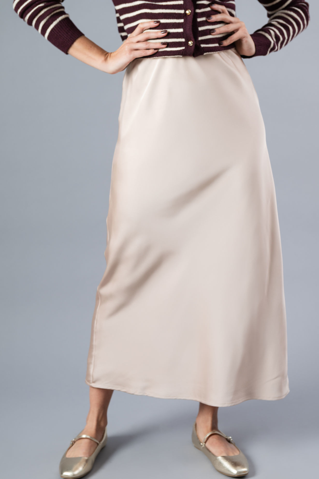 Imagen de Falda En Satin Midi,  ( Forrada)