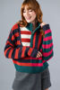 Imagen de Sweater En Rayas, Zipper Frente