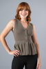 Imagen de Blusa Tejida Estilo Peplum, Cuello V Botones