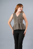 Imagen de Blusa Tejida Estilo Peplum, Cuello V Botones