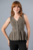 Imagen de Blusa Tejida Estilo Peplum, Cuello V Botones