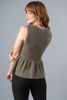 Imagen de Blusa Tejida Estilo Peplum, Cuello V Botones