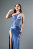 Imagen de Maxi Dress One Shoulder Decorado Con Aplicaciones Encaje
