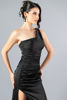Imagen de Maxi Dress Satin Un Hombro, Abertura Falda