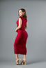 Imagen de Vestido Escote Profundo, Abertura Falda