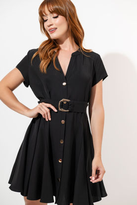 Imagen de Vestido Botones Frente Cuello V