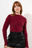 Imagen de Blusa Fuzzy, Cuello Alto Manga Larga