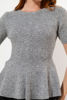 Imagen de Blusa Peplum Tejida, Manga Corta   ( Exclusiva Pagina)